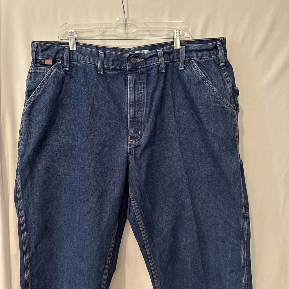 Carhartt FRB13 Flame Resistant Carpenter Jeans Mens 44x30 Loose Fit CAT 2 Work